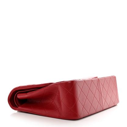 Chanel Caviar Quilted Jumbo Double Flap Dark Red 4 of 10