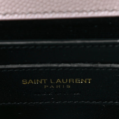 Saint Laurent Grain De Poudre Small Monogram Kate Satchel Pale Blush 6 of 16