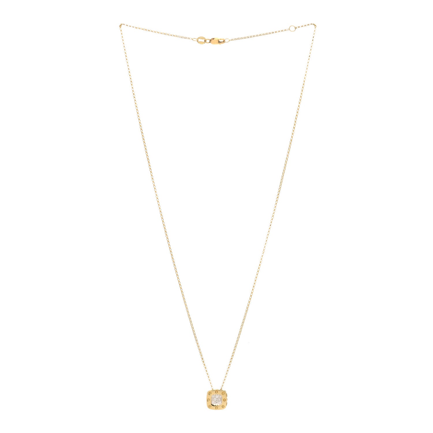 Roberto Coin 18K Yellow Gold Diamond Pois Mois Pendant Necklace 2 of 3