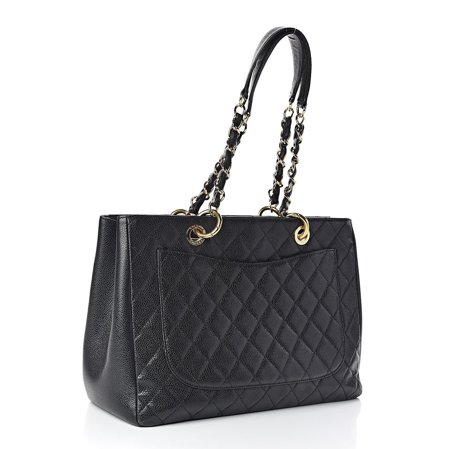 Caviar Quilted Grand Shopping Tote GST Black