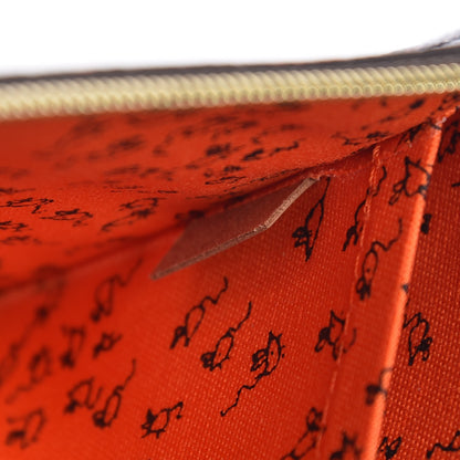 Louis Vuitton Calfskin Catogram City Steamer Cabas XXL Orange Marron 10 of 10