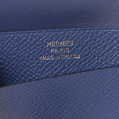 Hermes Epsom Bearn Card Holder Wallet Bleu Brighton 6 of 7
