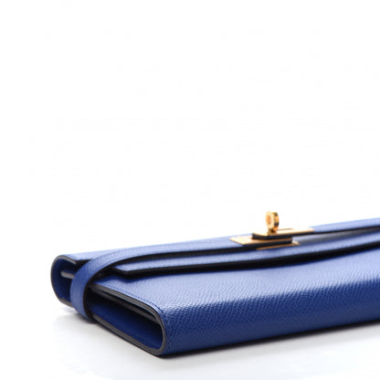 Hermes Epsom Kelly Longue Wallet Bleu Electrique 6 of 9