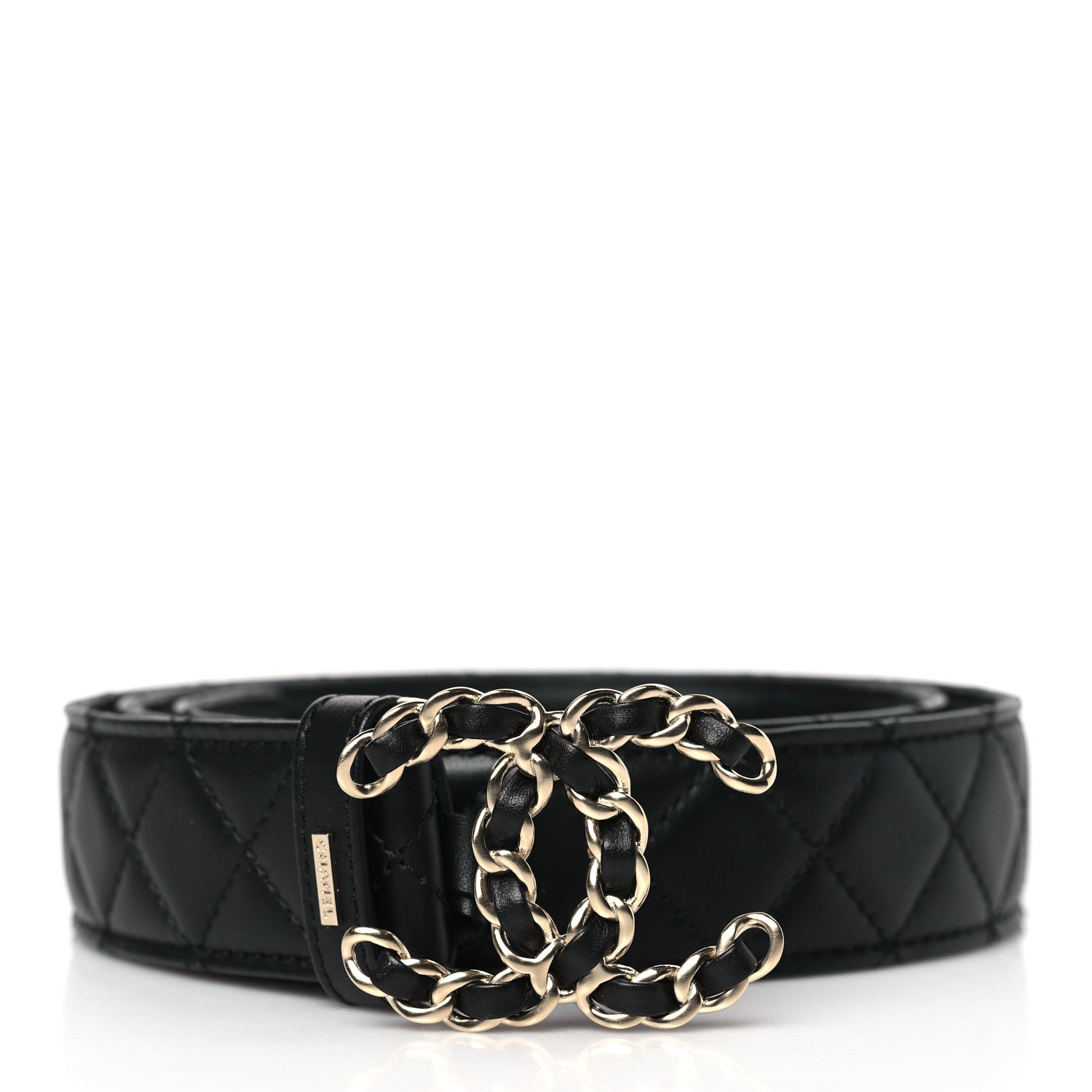 Chanel Lambskin Quilted CC Chain Belt 85 34 Black 1 of 7