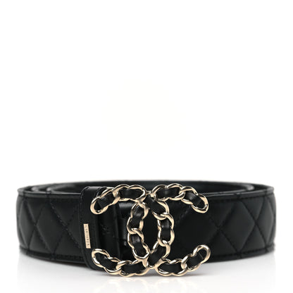 Chanel Lambskin Quilted CC Chain Belt 85 34 Black 1 of 7