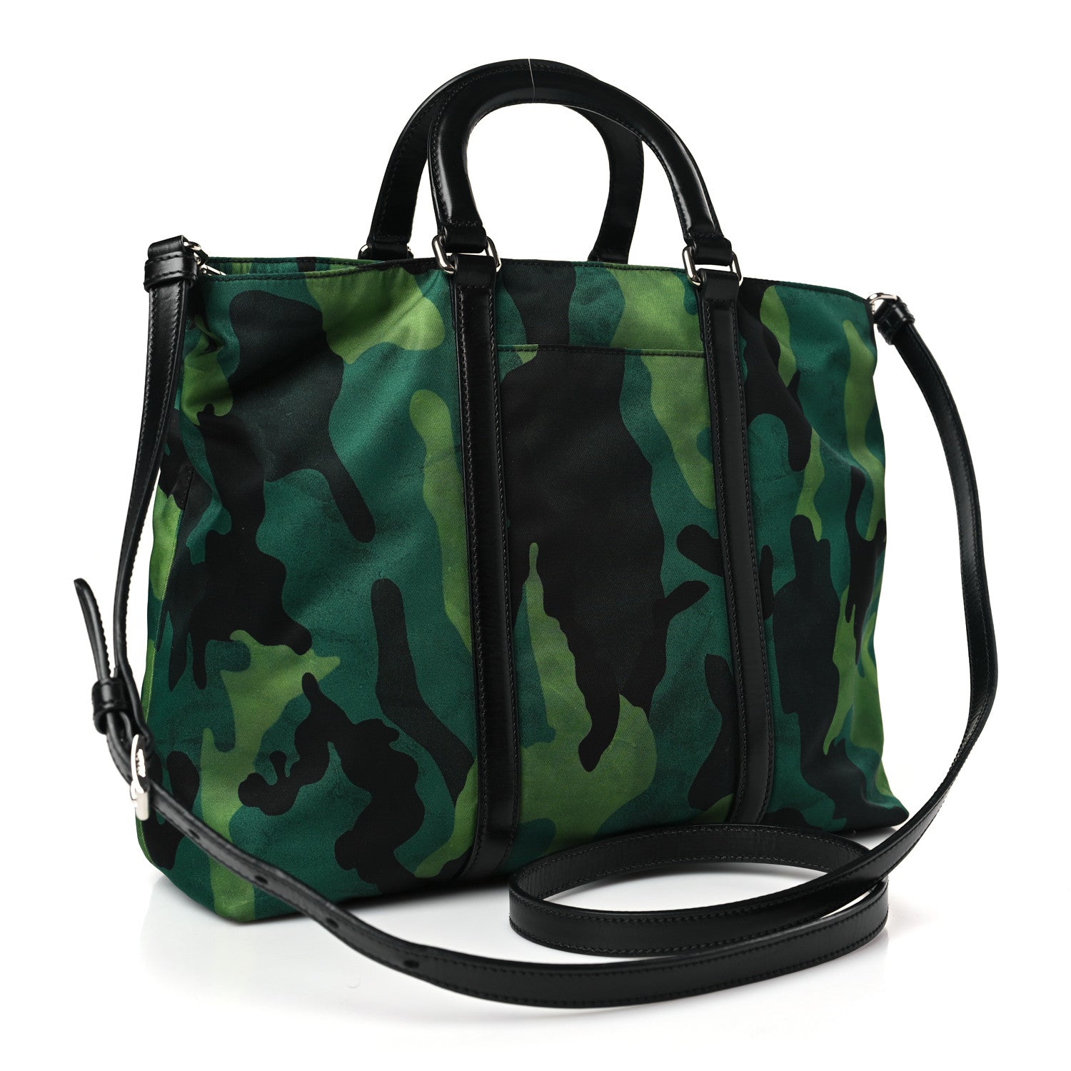 Prada Tessuto Nylon Camouflage Tote Prato 3 of 8
