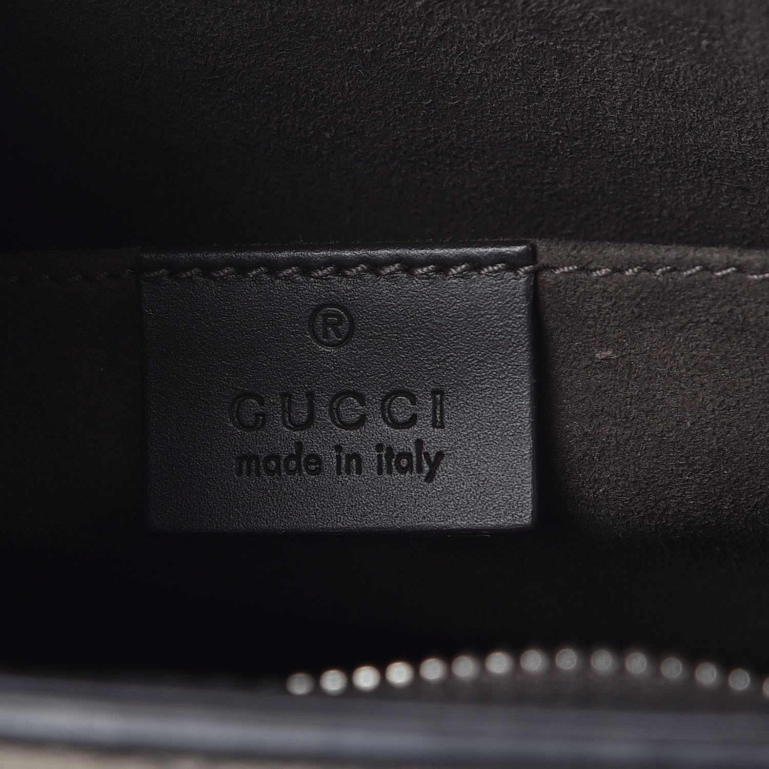 Gucci GG Supreme Monogram Selleria Calfskin Web New Web Cosmetic Case Beige Ebony Cocoa 6 of 10