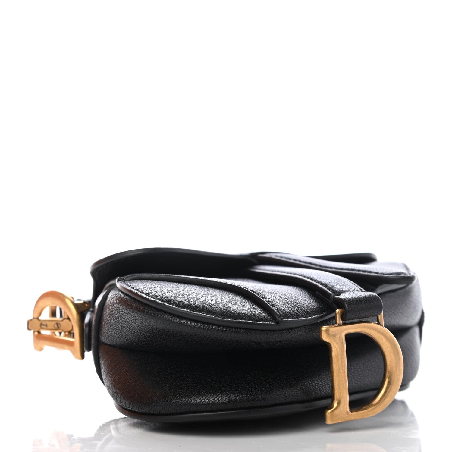 Christian Dior Goatskin Micro Saddle Bag Black 8 of 8