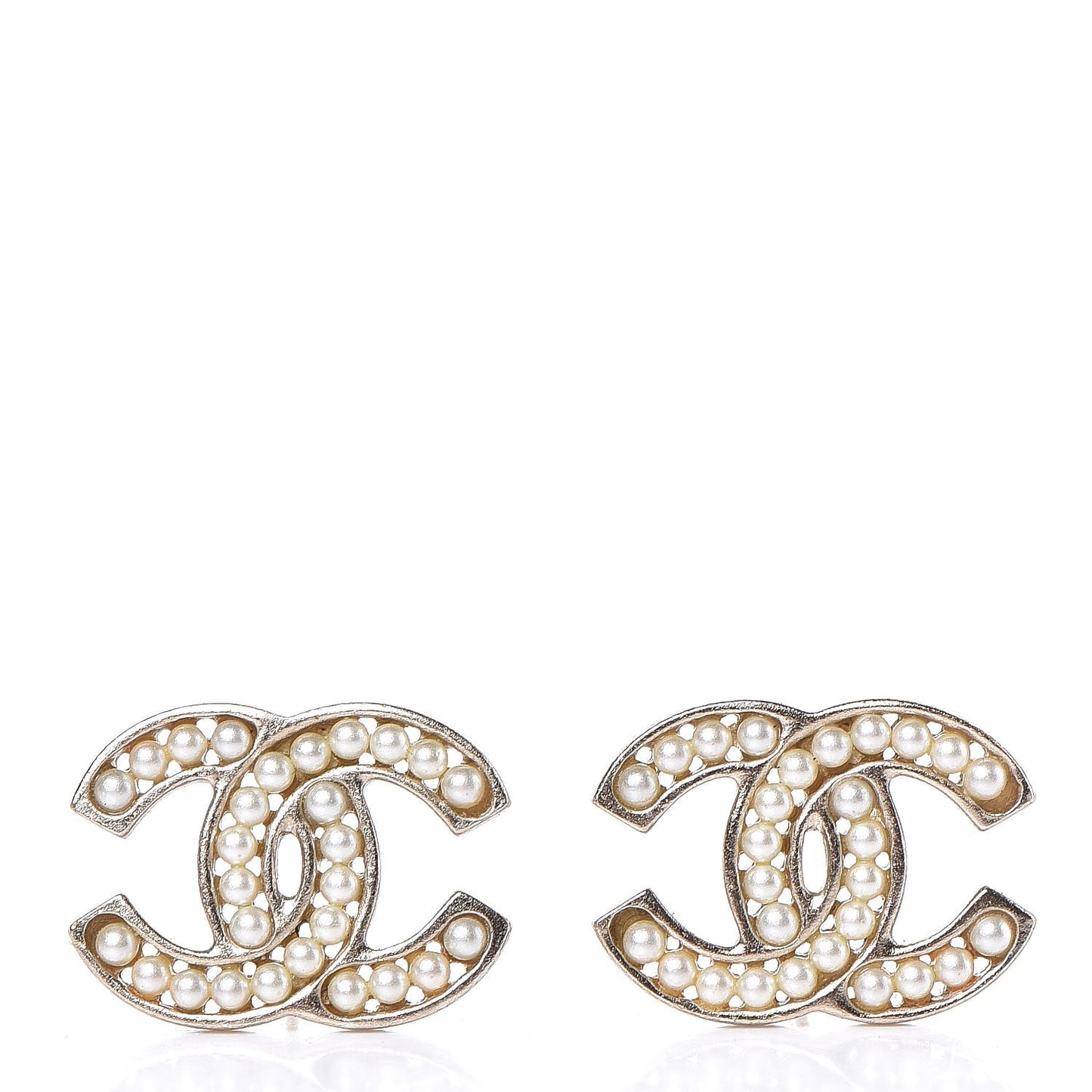 Pearl CC Earrings Gold