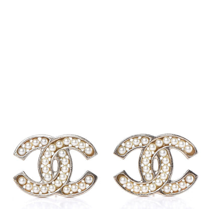 Chanel Pearl CC Earrings Gold 1 of 5