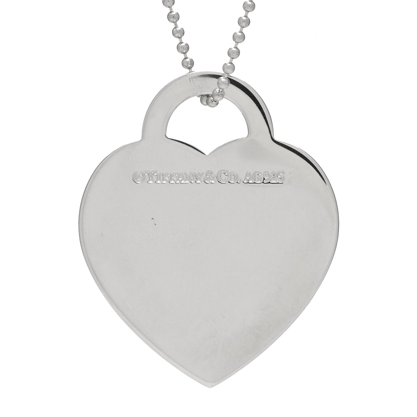 Sterling Silver Large Return to Tiffany Heart Pendant Necklace