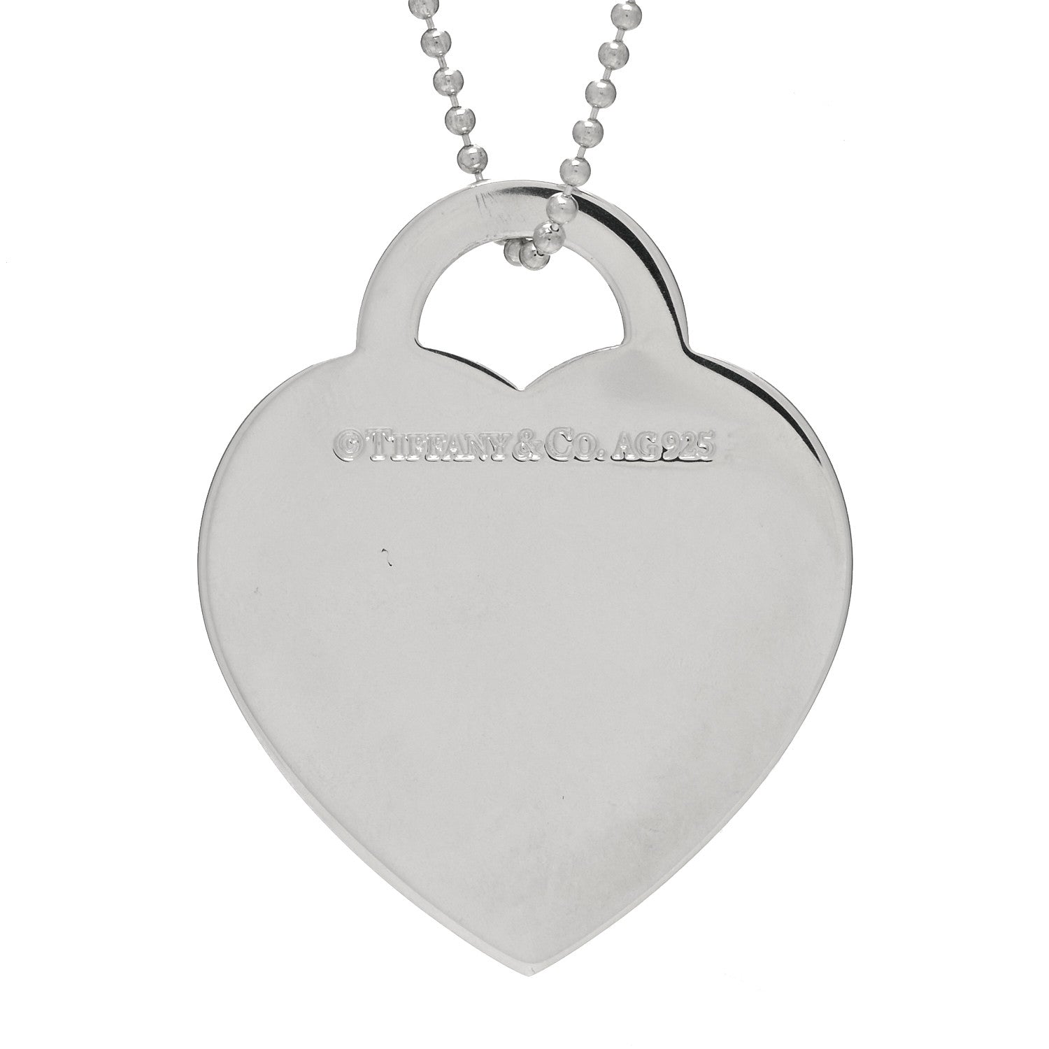 Tiffany Sterling Silver Large Return to Tiffany Heart Pendant Necklace 5 of 5