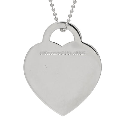 Tiffany Sterling Silver Large Return to Tiffany Heart Pendant Necklace 5 of 5