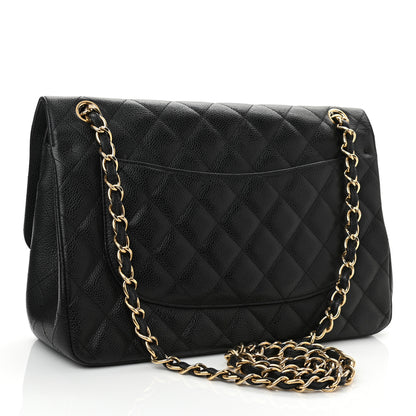 Chanel Caviar Quilted Jumbo Double Flap Black 3 of 16
