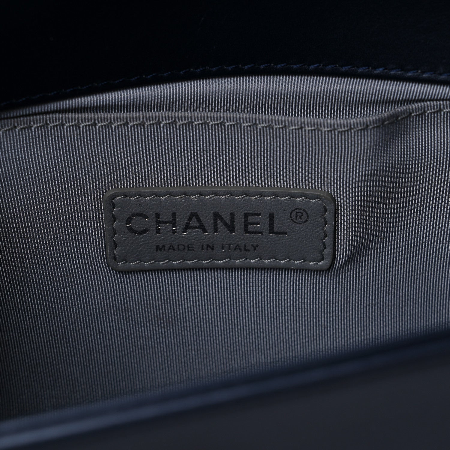 Chanel Calfskin Chevron Quilted New Medium Boy Flap Dark Navy Blue 6 of 9