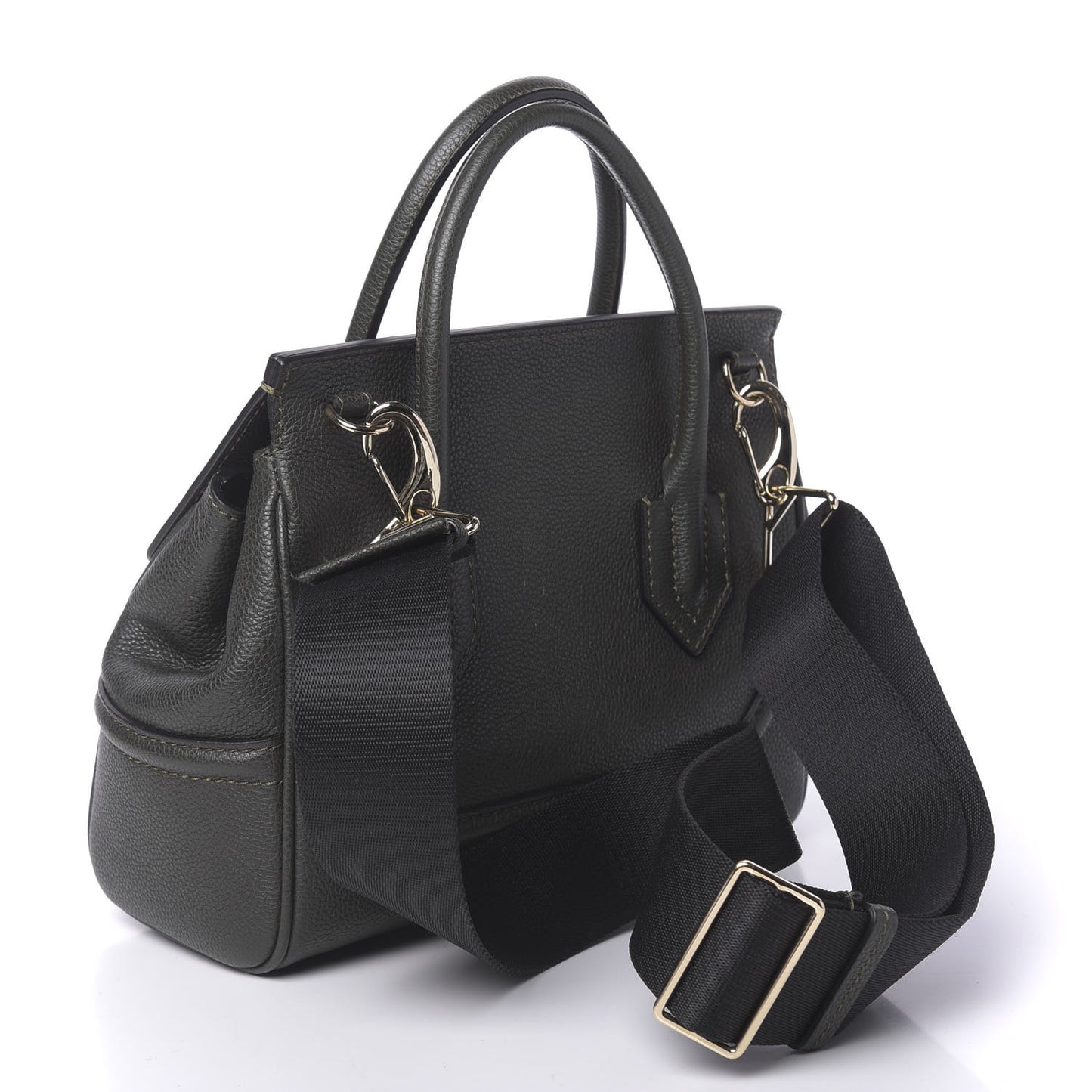 Calfskin Medium Palazzo Empire Bag Verde Scuro Black