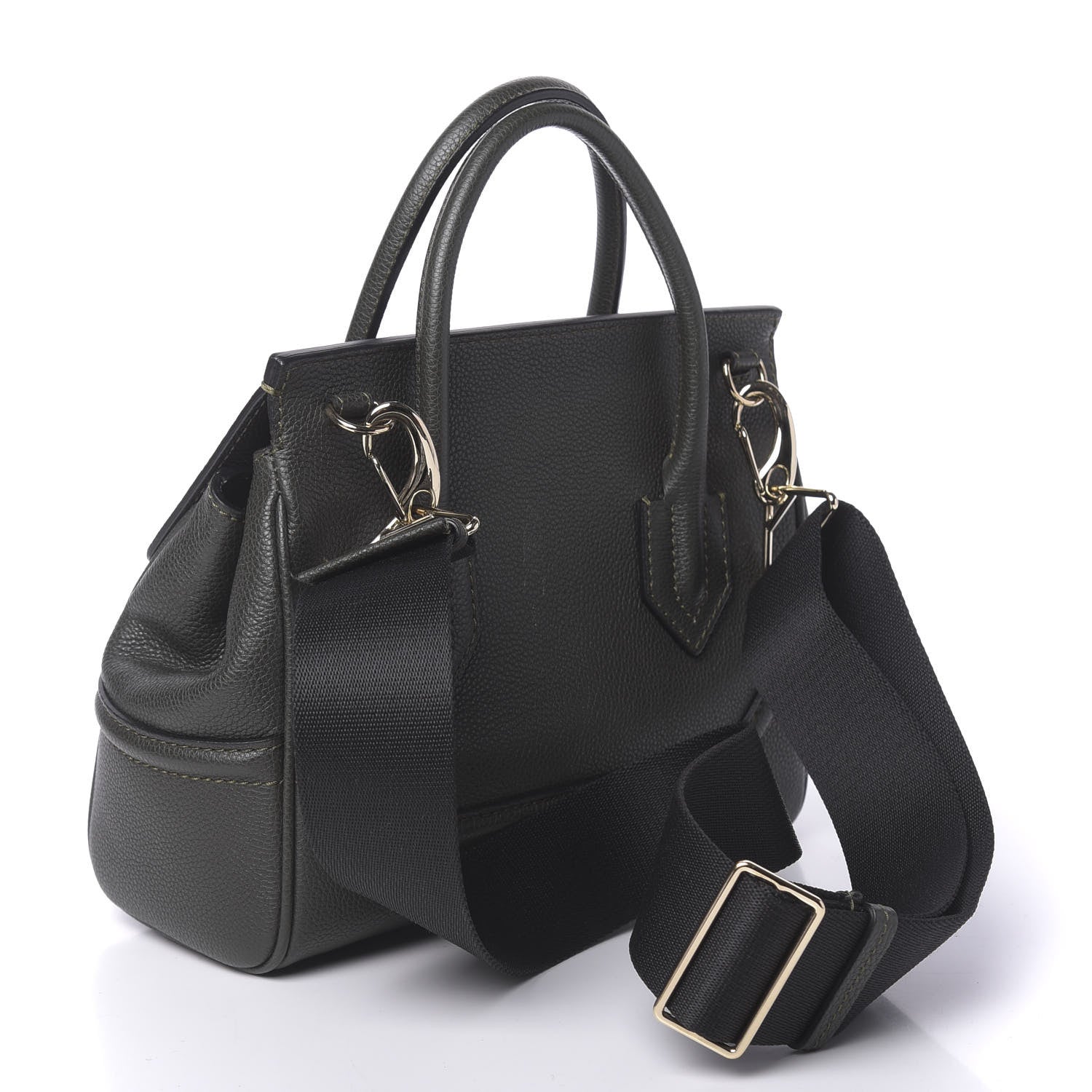 Versace Calfskin Medium Palazzo Empire Bag Verde Scuro Black 3 of 10