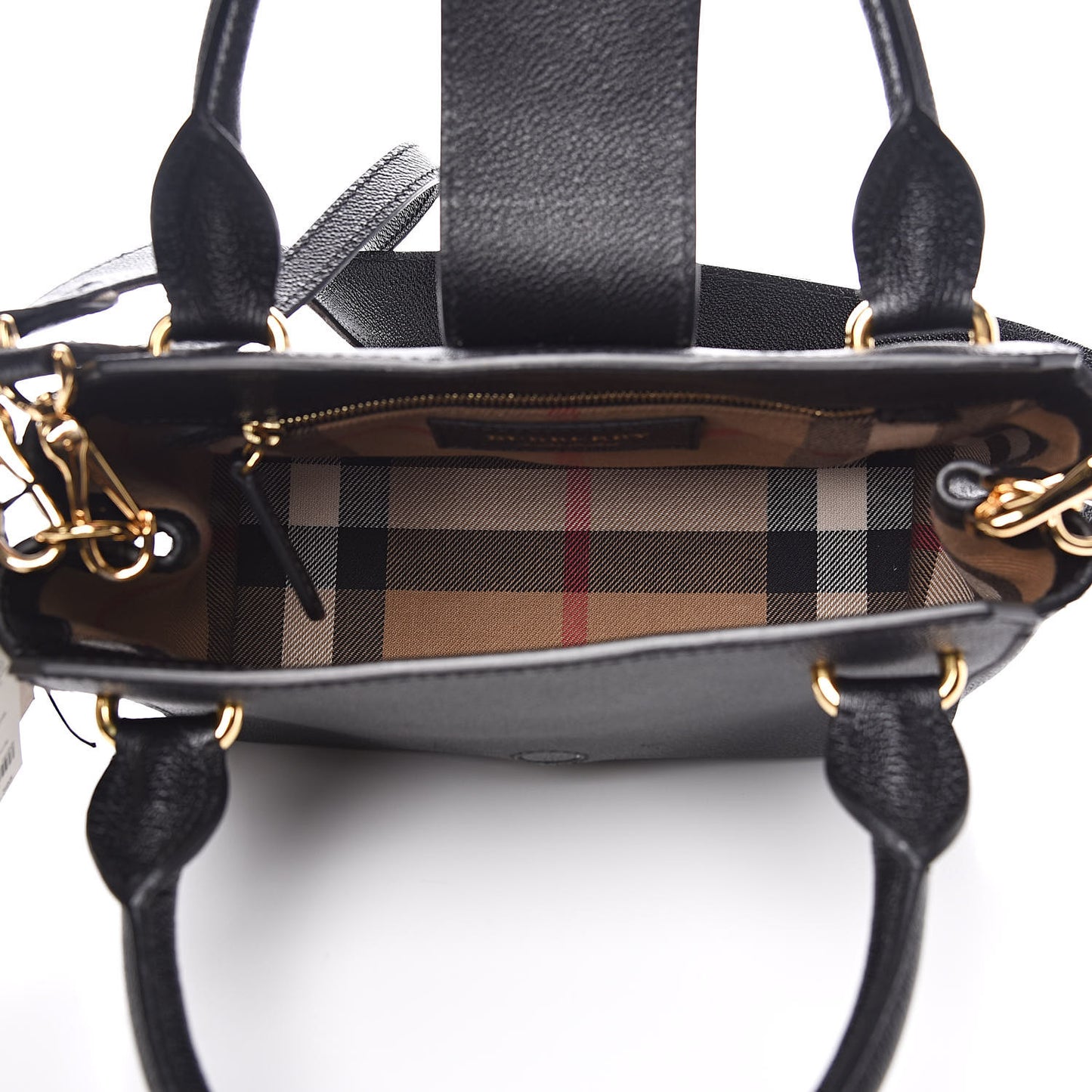 Soft Grain Calfskin Small Buckle Tote Black