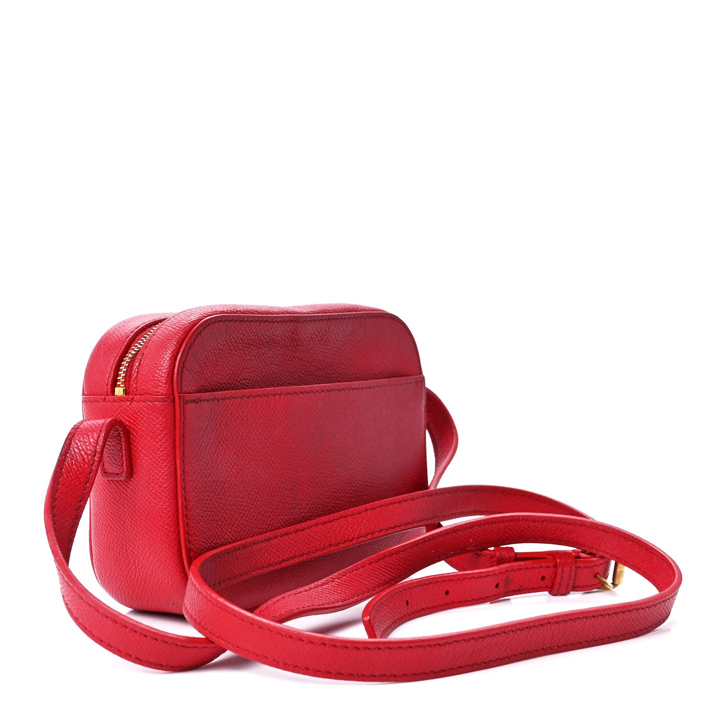 Grained Calfskin XS Ville Camera Bag Rouge