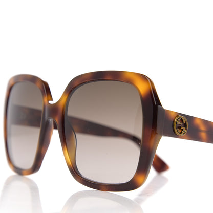 Gucci Acetate Square Frame GG0096S Sunglasses Tortoise 7 of 8