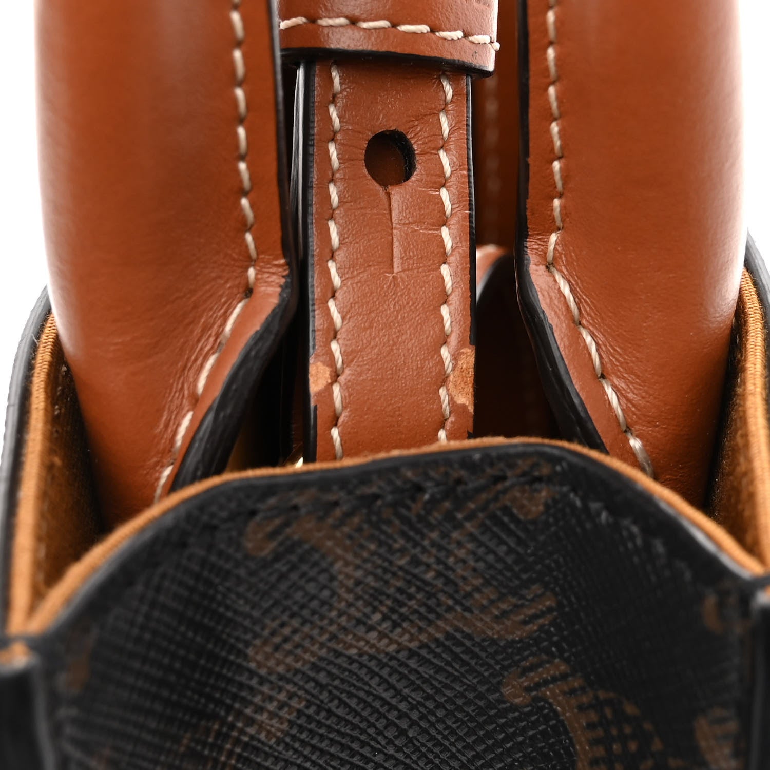 Celine Triomphe Canvas Calfskin Mini Vertical Cabas Tan 9 of 9