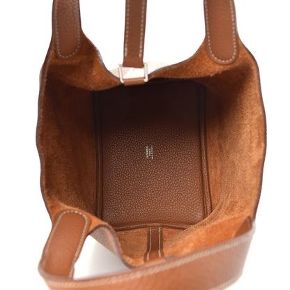 Hermes Taurillon Clemence Picotin Lock 18 PM Gold 5 of 10