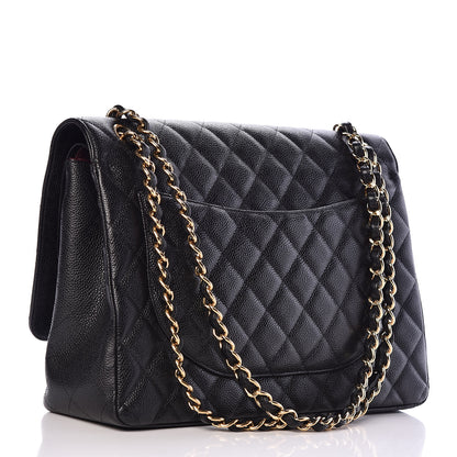 Chanel Caviar Quilted Maxi Double Flap Black 3 of 13