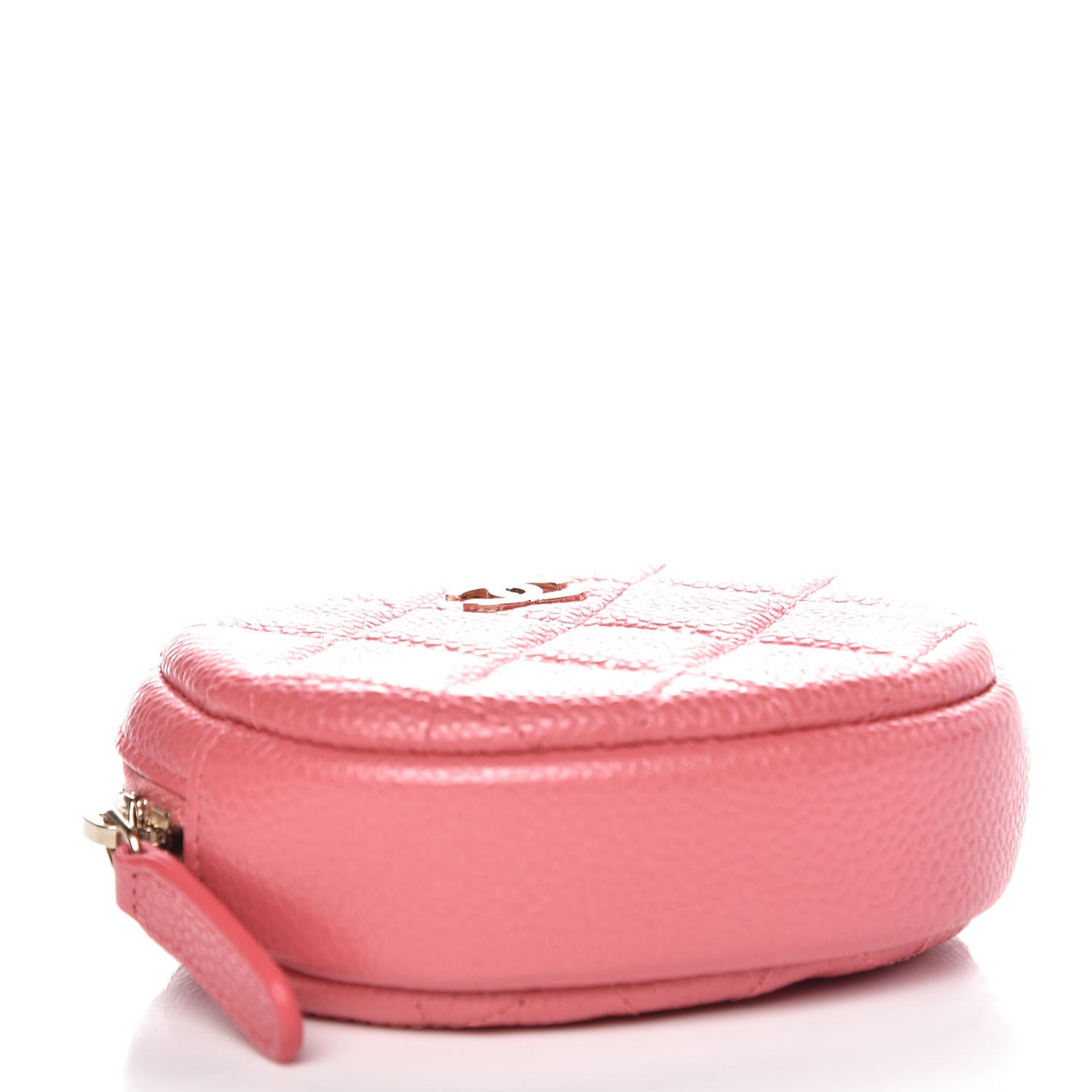 Caviar Quilted Zip Around Classic Coin Purse Pink