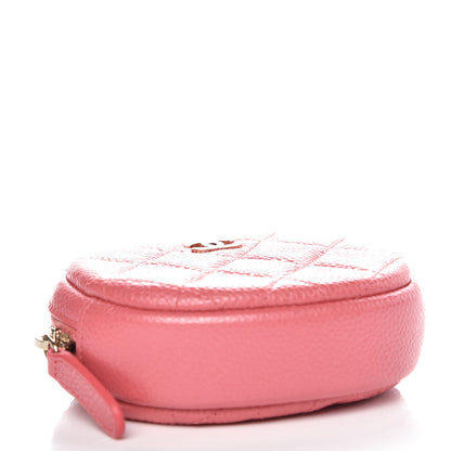 Chanel Caviar Quilted Zip Around Classic Coin Purse Pink 4 of 10
