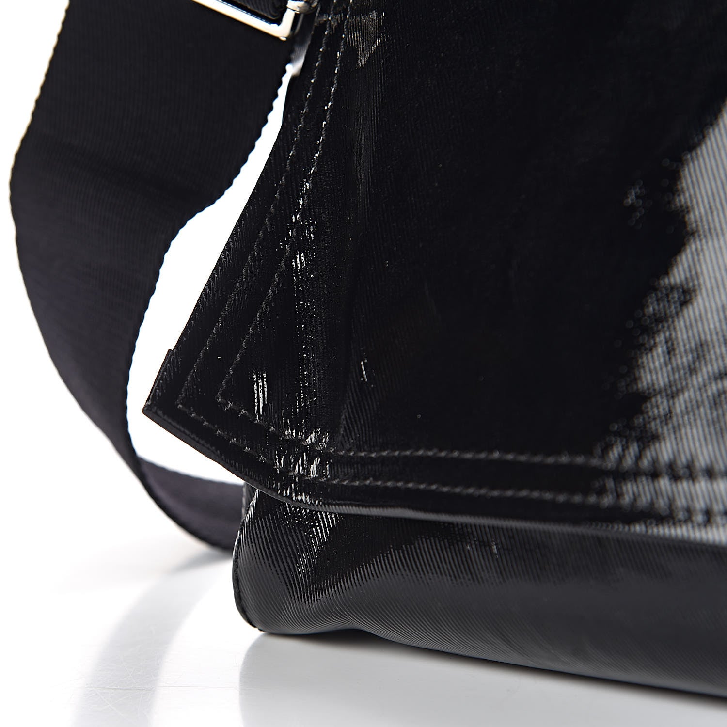 Valentino Garavani Shiny Canvas VLTN Medium Messenger Bag Black 8 of 10