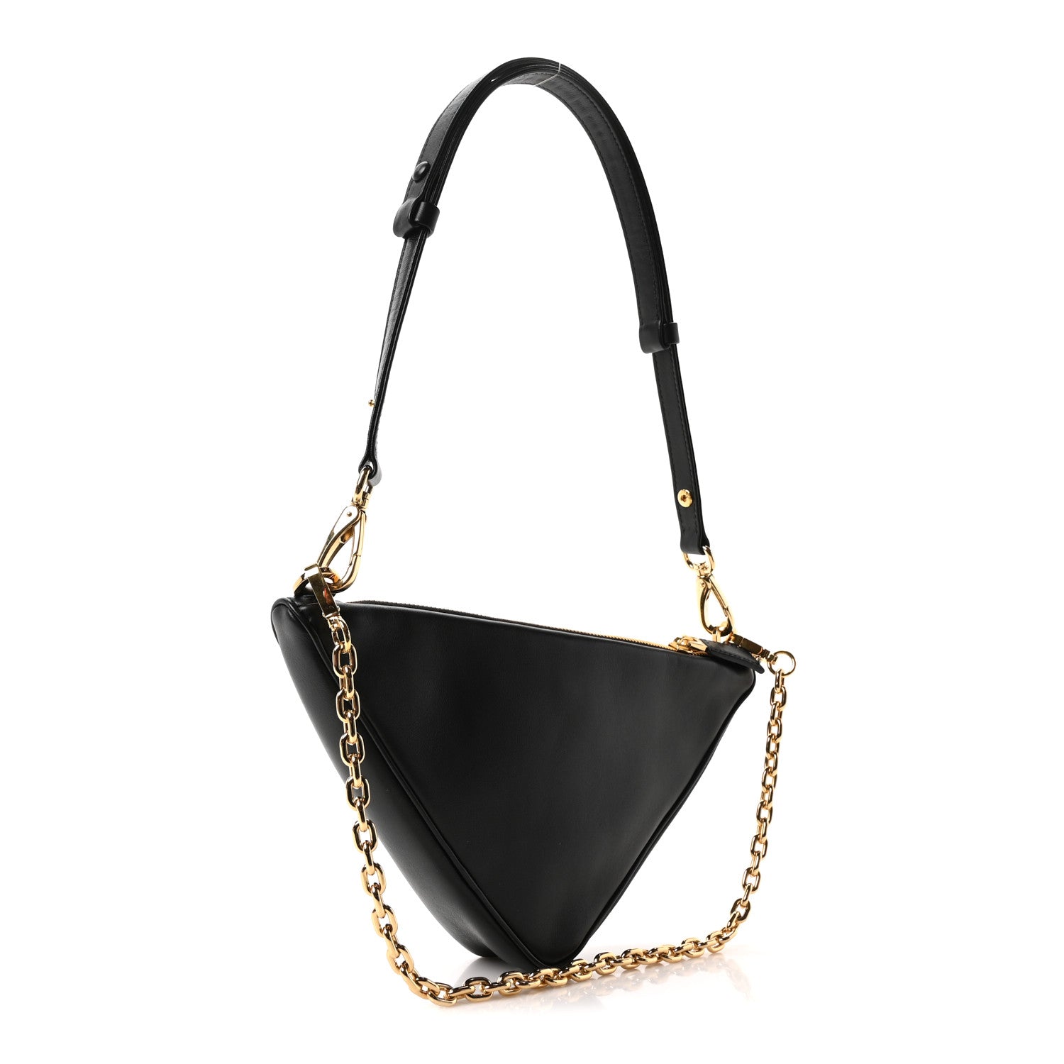 Prada Jacquard Calfskin Triangolo Symbole Embroidered Mini Triangle Double Bag Black Corda 12 of 16