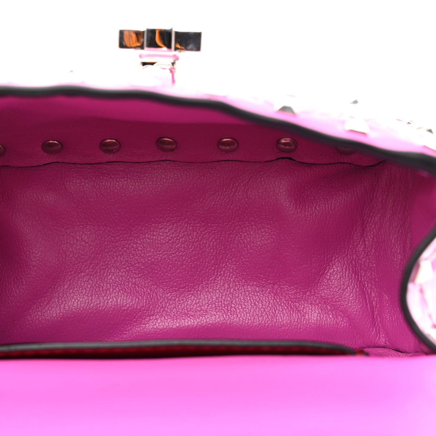 Valentino Garavani Patent Micro Rockstud Spike Shoulder Bag Radiant Orchid 5 of 12