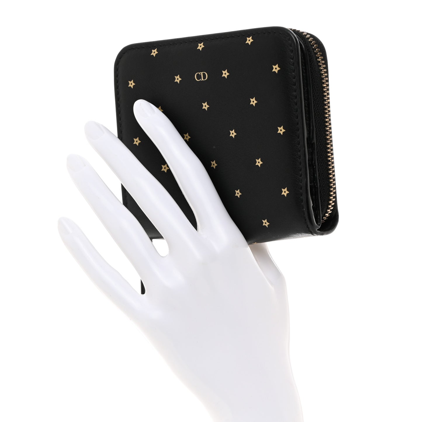 Calfskin Stars Voyageur French Wallet Black