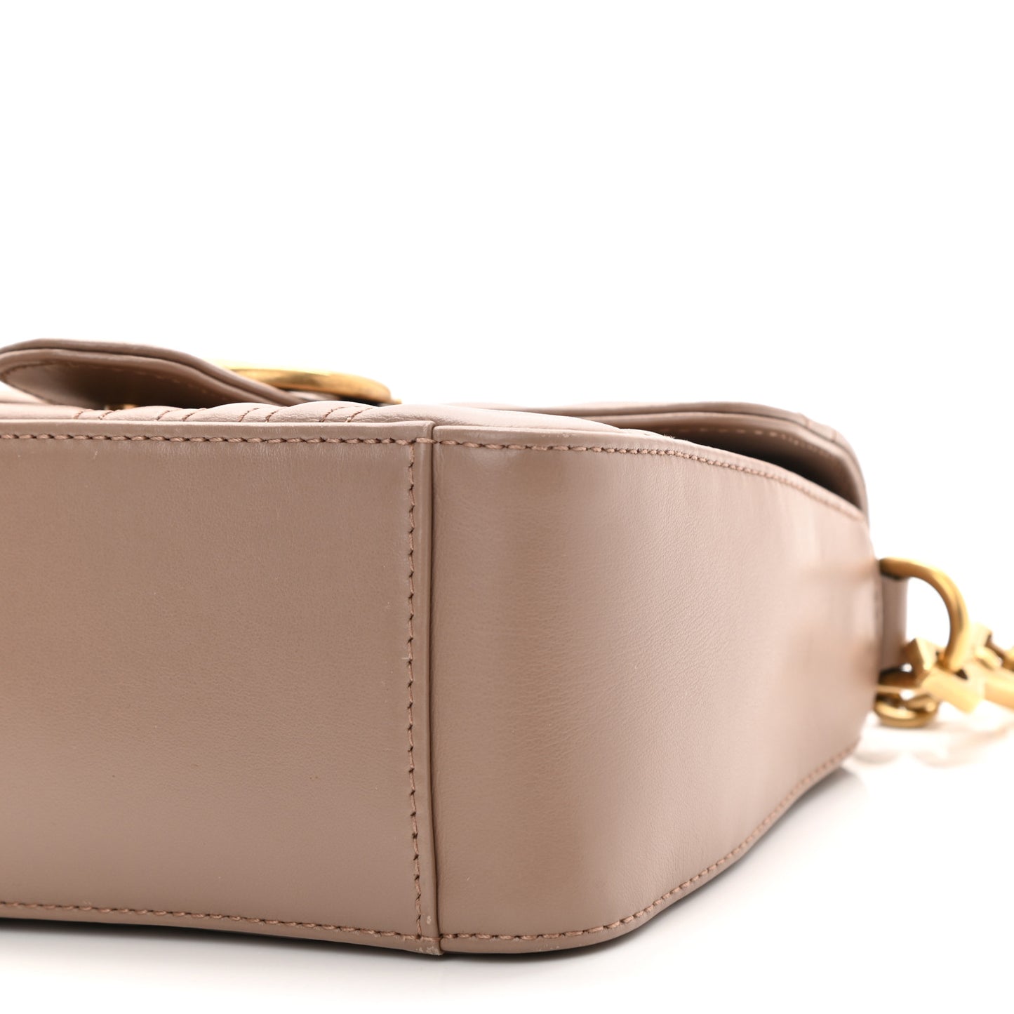 Calfskin Matelasse Mini GG Marmont Top Handle Shoulder Bag Porcelain Rose