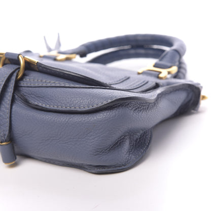 Chloe Calfskin Mini Marcie Satchel Street Blue 10 of 11