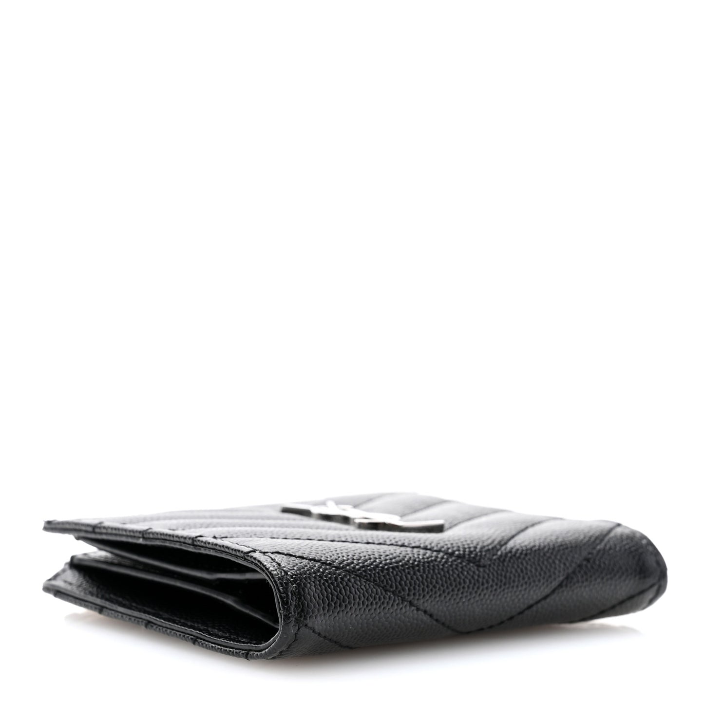 Grain De Poudre Matelasse Chevron Monogram Zipped Card Case Black