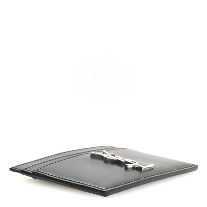 Saint Laurent Calfskin Monogram Credit Card Case Black 4 of 8
