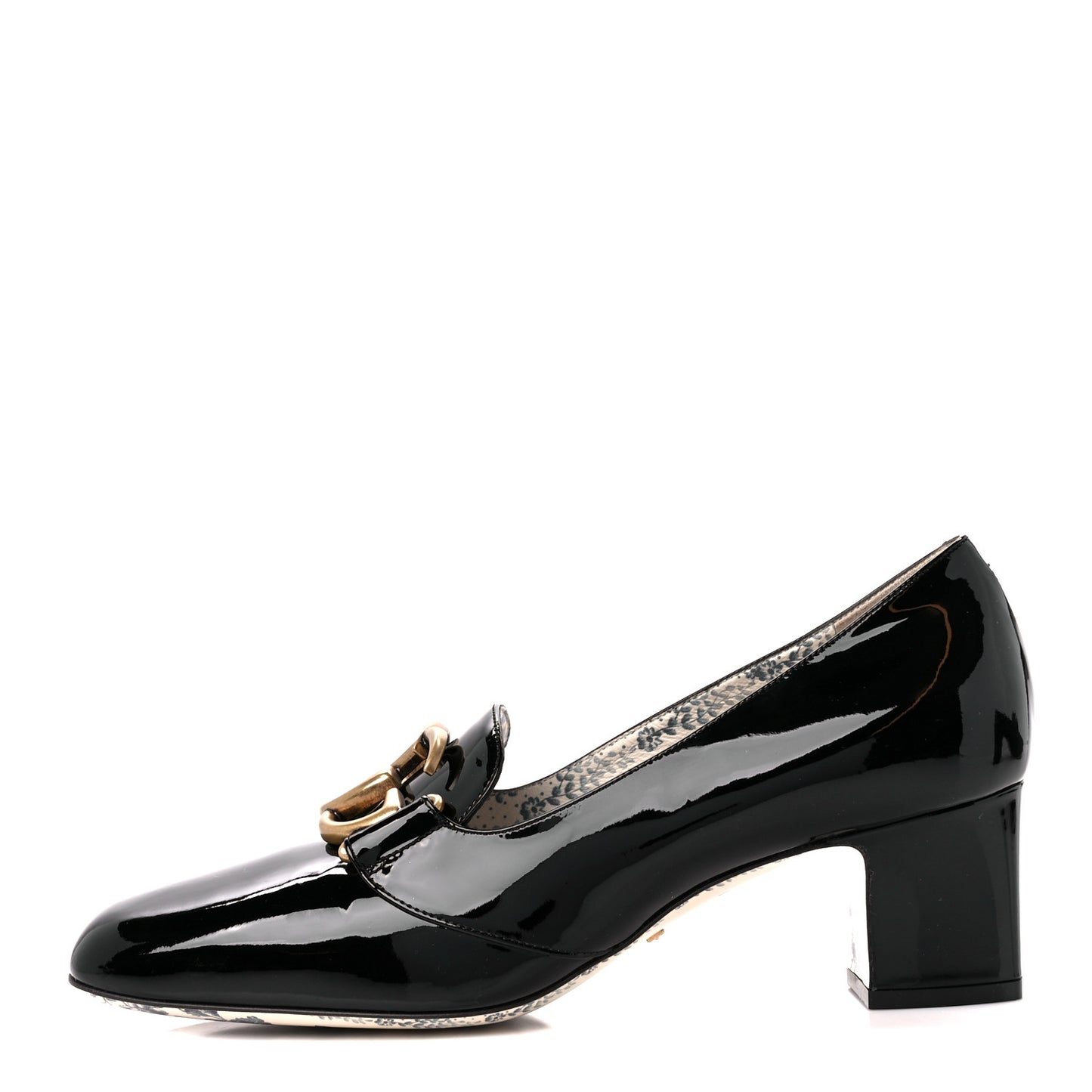 Vernice GG Victoire 55mm Loafer Pumps 39.5 Black