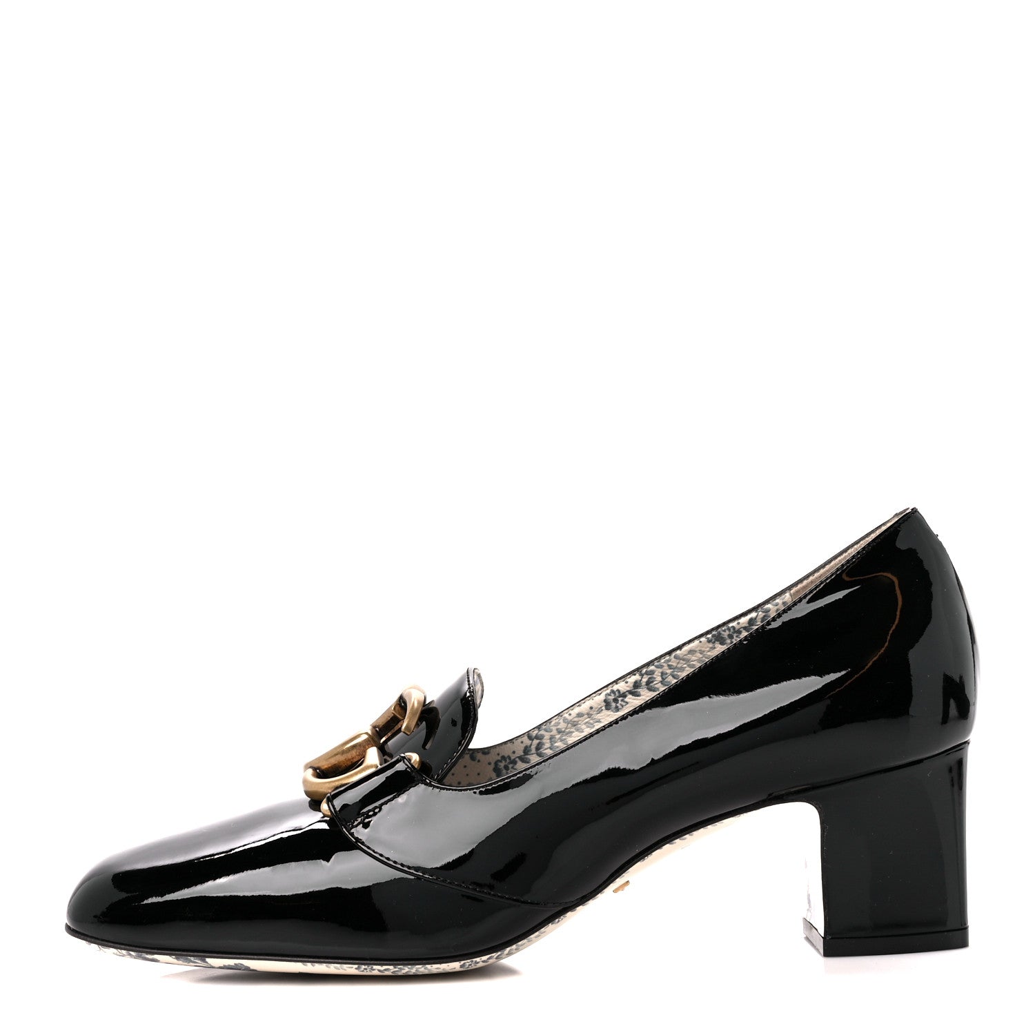 Gucci Vernice GG Victoire 55mm Loafer Pumps 39.5 Black 1 of 10