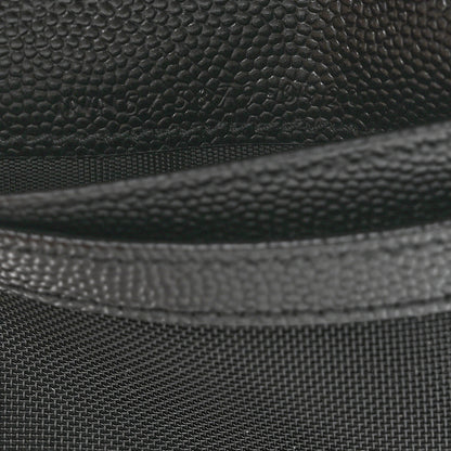 Saint Laurent Grain De Poudre Matelasse Chevron Monogram Zipped Card Case Black 7 of 8