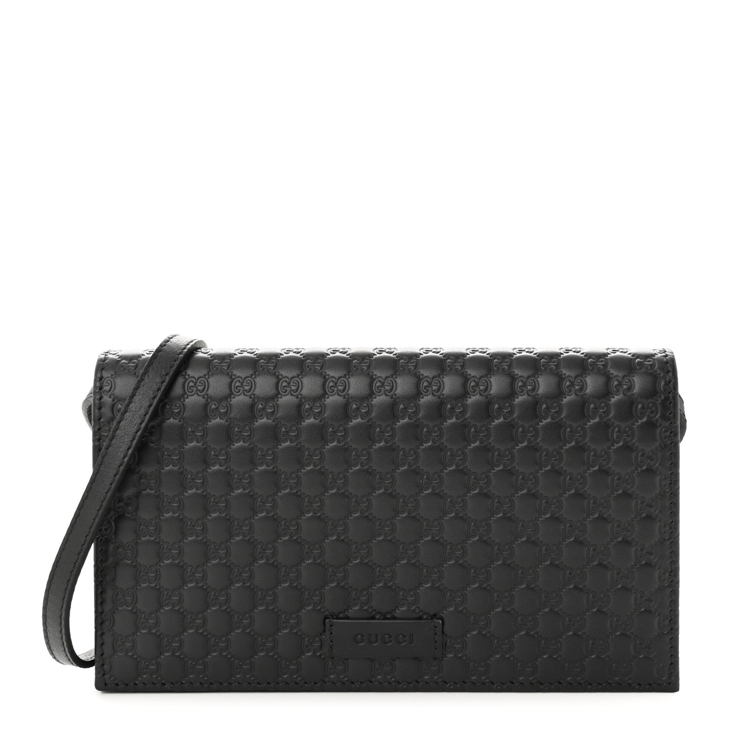 Gucci Microguccissima Crossbody Wallet Black 1 of 10