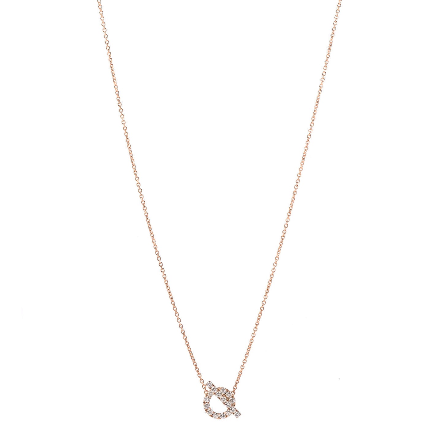 18K Rose Gold Diamond Finesse Pendant Necklace