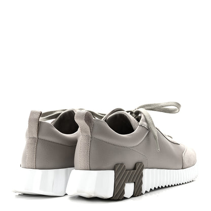 Hermes Sport Goatskin Suede Goatskin Womens Bouncing Sneakers 39 Beige Galet 4 of 9
