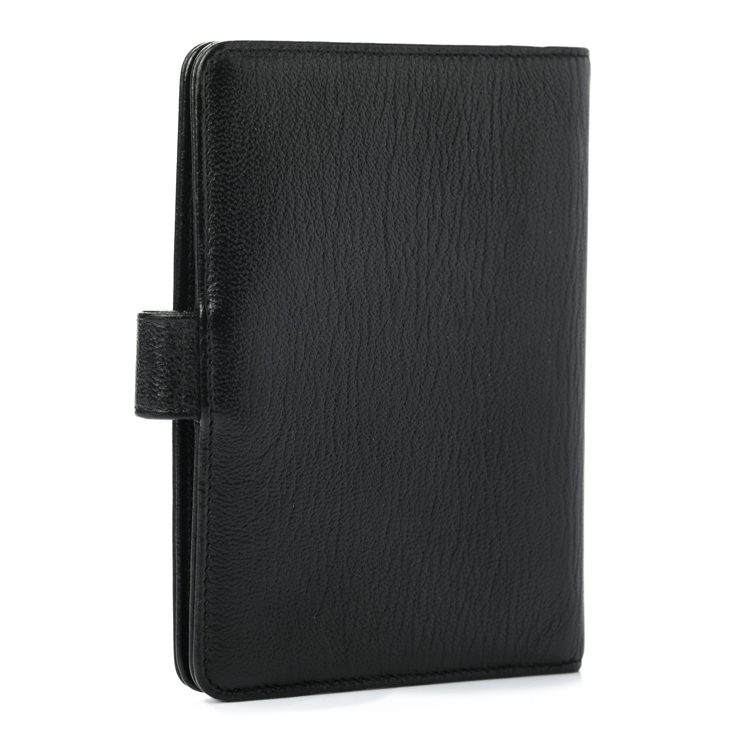 Goatskin Small Ring Agenda Planner Black