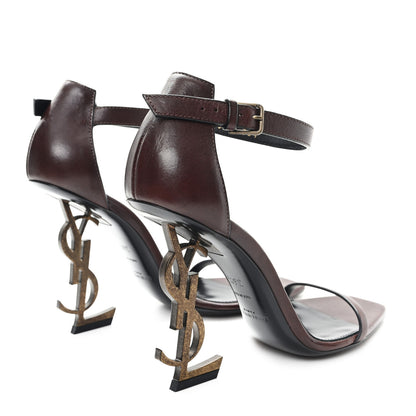 Saint Laurent Calfskin Opyum Sandals 36.5 Brown 5 of 10