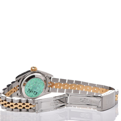 Rolex Stainless Steel 18K Yellow Gold 26mm Oyster Perpetual Datejust Watch White Roman 79173 6 of 6