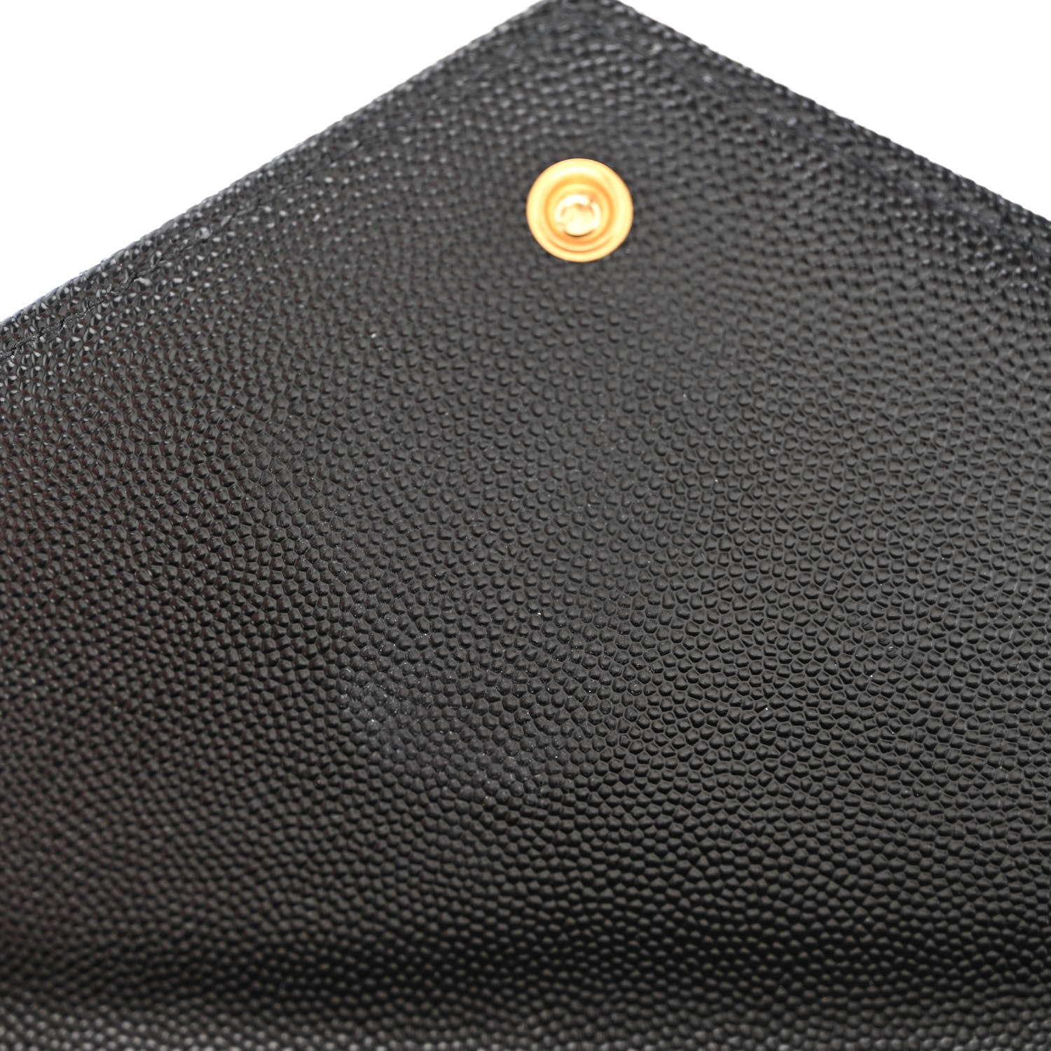 Saint Laurent Grain De Poudre Matelasse Chevron Monogram Chain Wallet Black 10 of 11