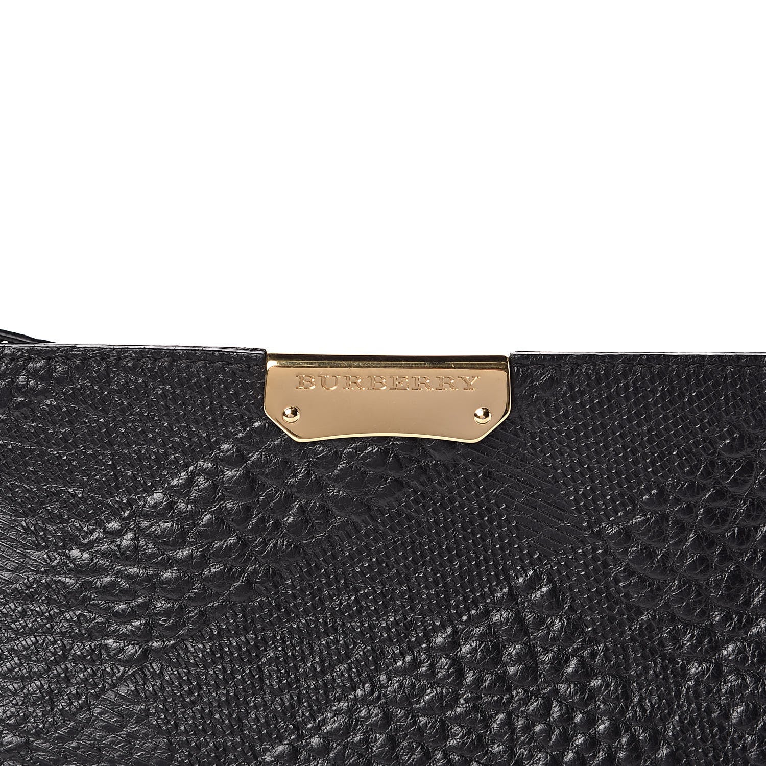 Burberry Signature Grain Calfskin Check Embossed Small Chichester Crossbody Clutch Bag Black 11 of 11