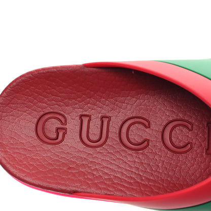 Gucci Rubber Web Womens Criss Cross Slide Sandals 39 Coral New Shamarock 7 of 9