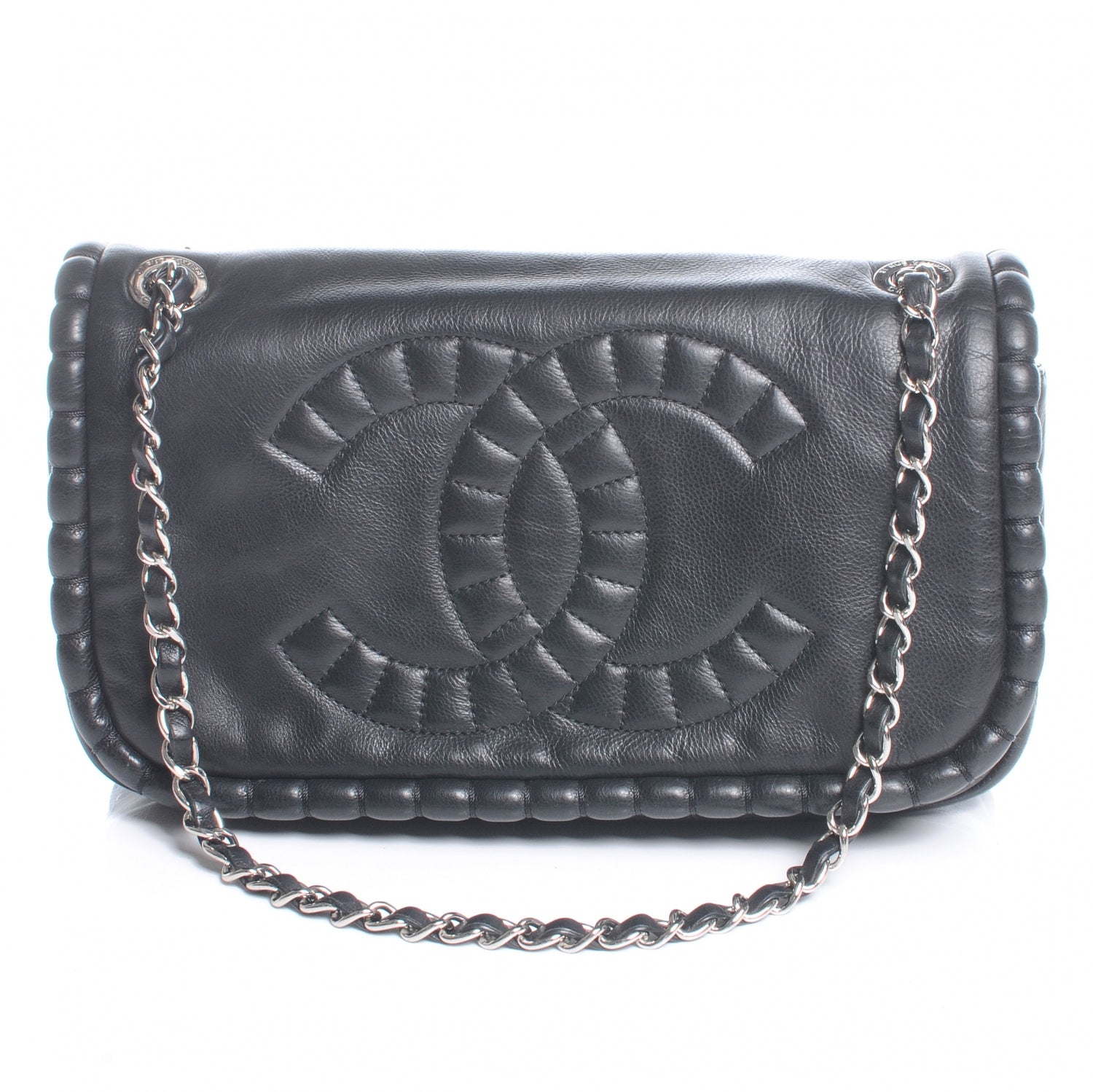Chanel Calfskin On the Bund Medium Flap Black 1 of 8